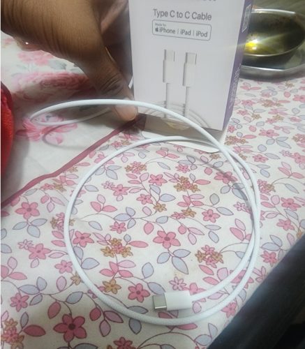 High Speed USB-C to C MFi Certified Nylon-braided Cable for iPhone/Mac (with Fast Charging) photo review