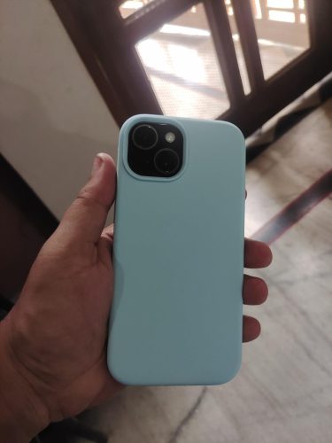 3-Layers Thin Fit, Liquid Silicon, Shockproof Back Cover for iPhone 15 All Models (with Soft Microfiber Lining) photo review
