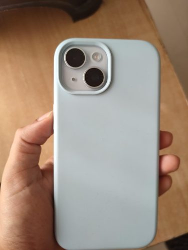 3-Layers Thin Fit, Liquid Silicon, Shockproof Back Cover for iPhone 15 All Models (with Soft Microfiber Lining) photo review