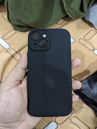 3-Layers Thin Fit, Liquid Silicon, Shockproof Back Cover for iPhone 15 All Models (with Soft Microfiber Lining) photo review