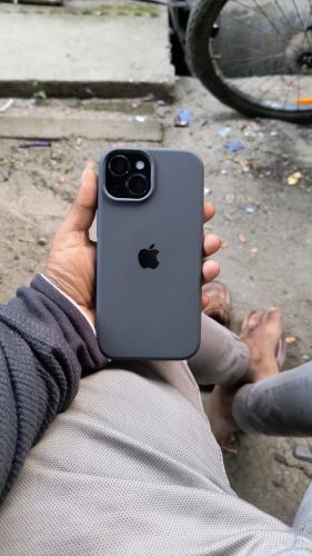 3-Layers Thin Fit, Liquid Silicon, Shockproof Back Cover for iPhone 15 All Models (with Soft Microfiber Lining) photo review