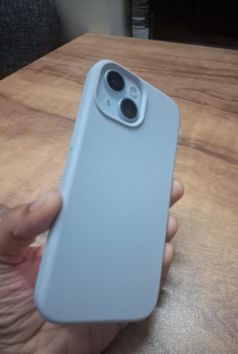 3-Layers Thin Fit, Liquid Silicon, Shockproof Back Cover for iPhone 15 All Models (with Soft Microfiber Lining) photo review